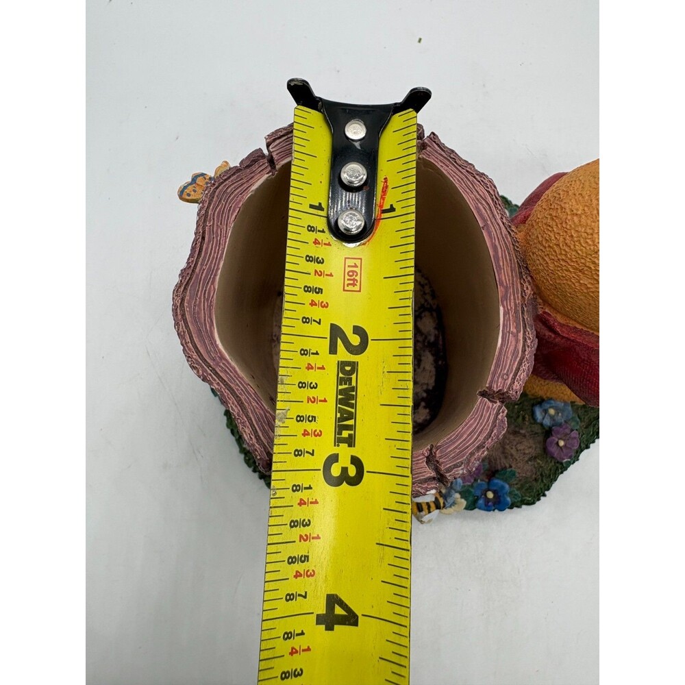 Disney Winnie the Pooh Pencil Cup Holder Planter Honey Pot Tree Stump Resin - Picture 6 of 8